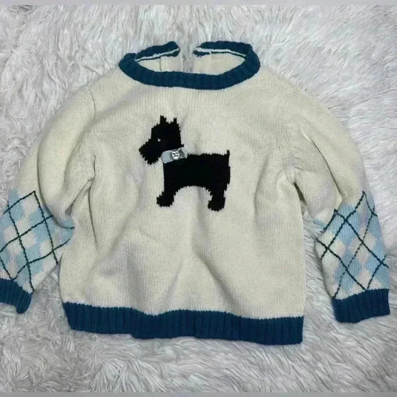 Gymboree Girls NWOT My Best Friend Argyle Dog Sweater - Picture 8 of 8